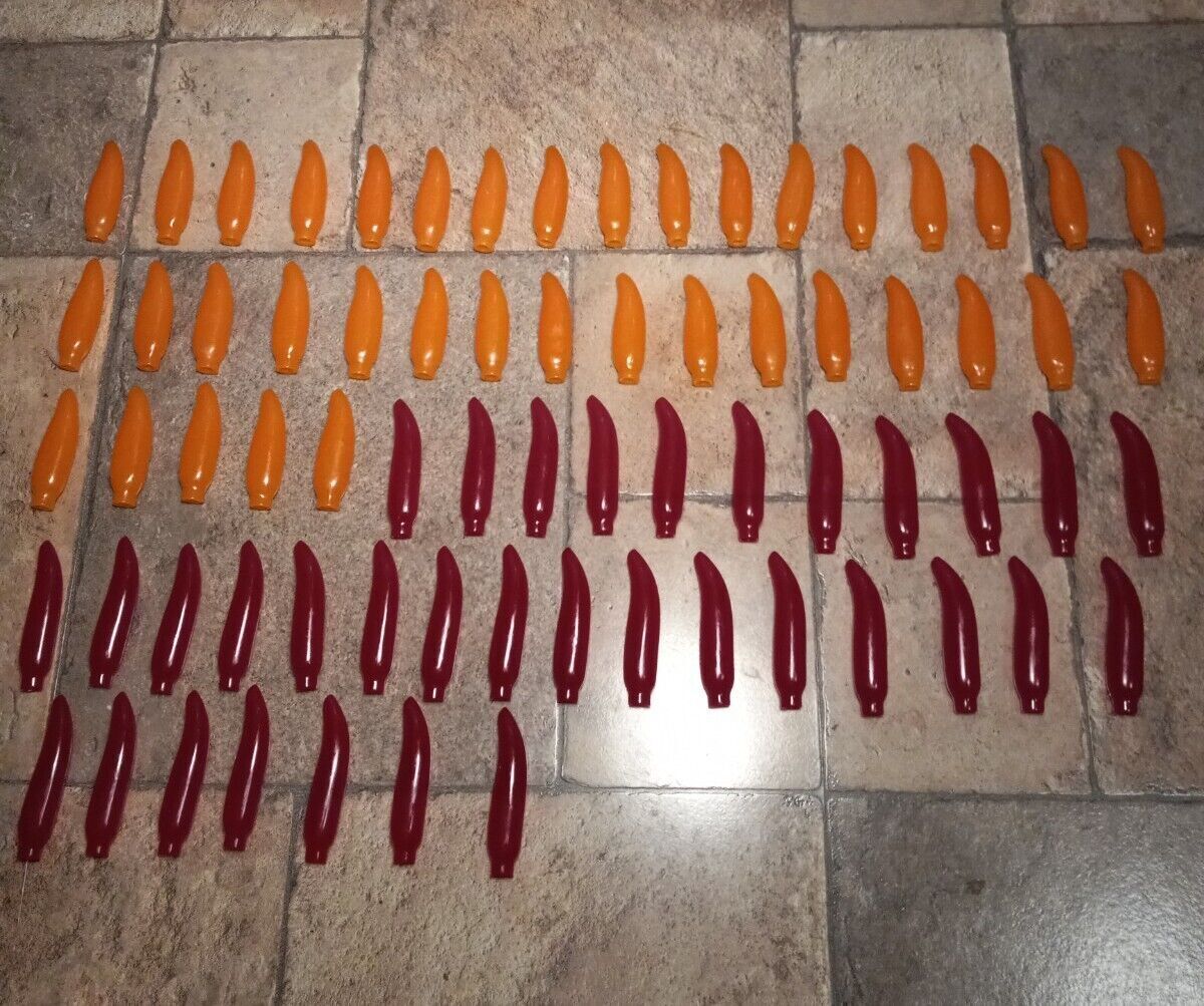 72 Vintage Red & Orange Chili Pepper Party Decor String Light Rubber Covers