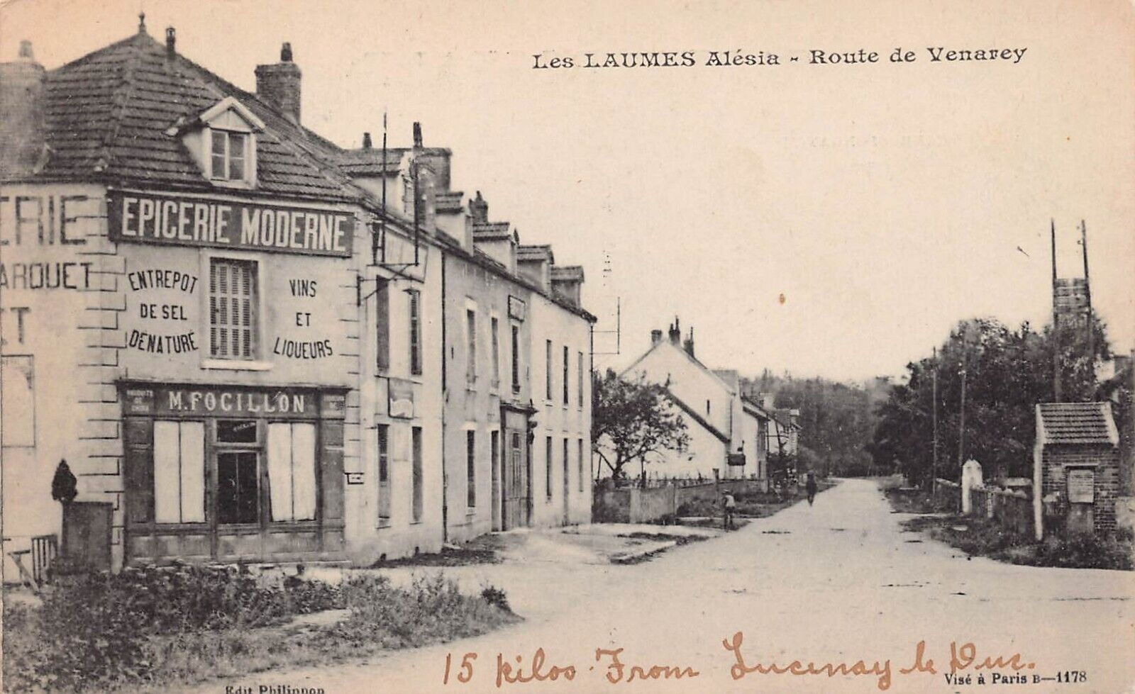 Venarey les Laumes France Main Street Country Store Early 1900s Vtg Postcard A12