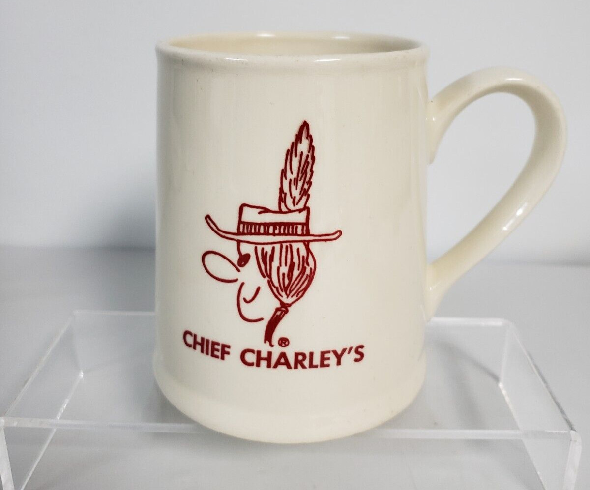Vintage Chief Charley Clearwater Florida restaurant mug RARE 5in high