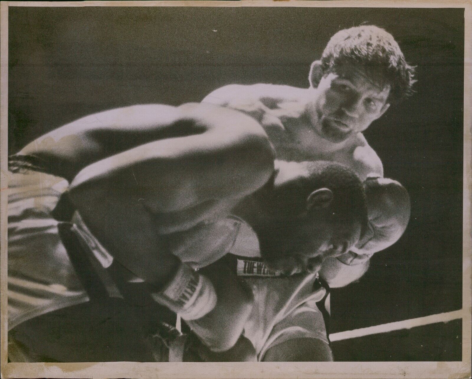 LG786 1967 Orig Charles Borgen Photo RON MARSH HASTINGS HART Heavyweight Boxing