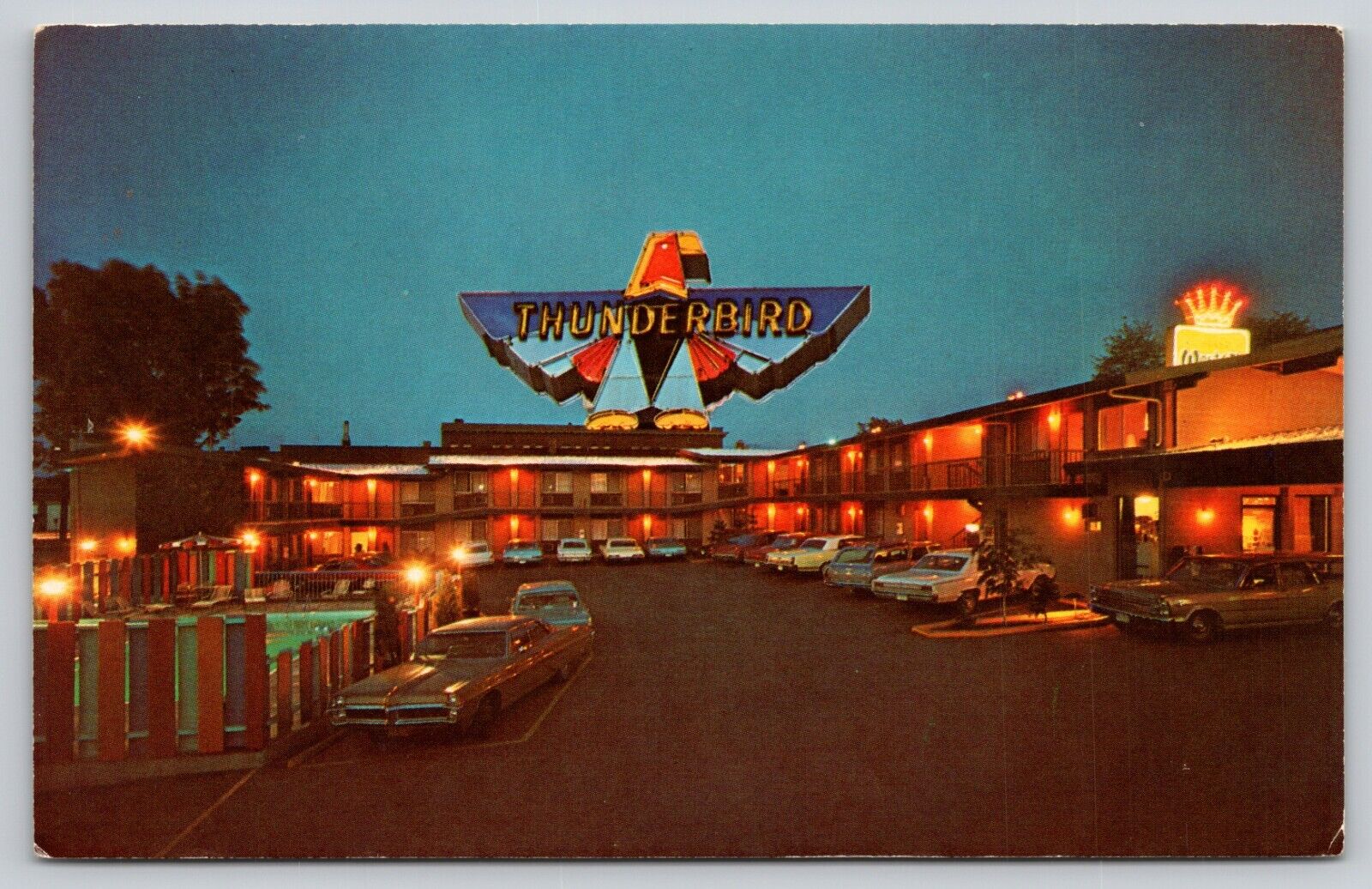 Postcard WA Spokane Thunderbird Lodge Spokane