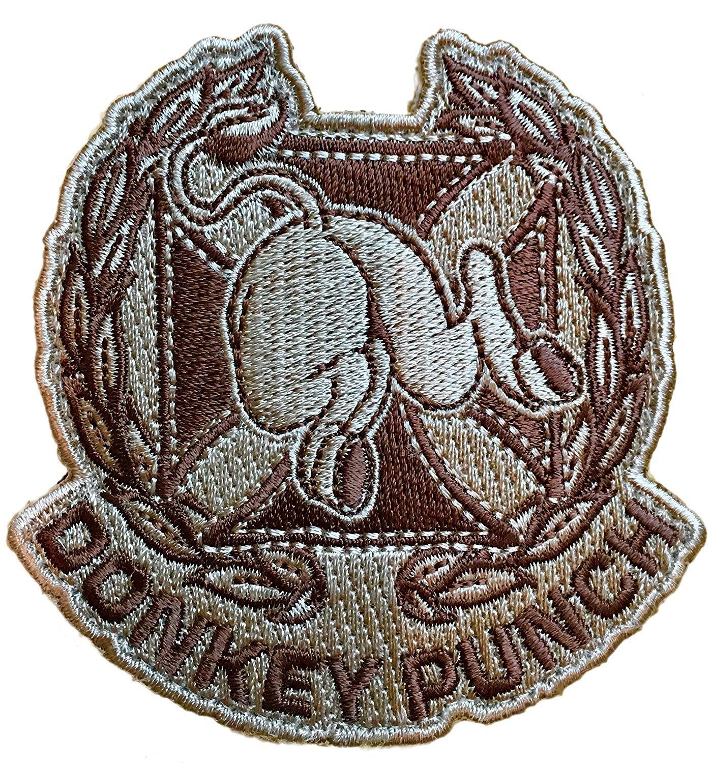 Donkey Punch Qualification Badge - Embroidered Morale Patch (Arid Desert / Tan) 