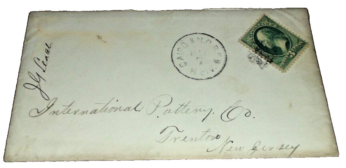 1880's ILLINOIS CENTRAL CAIRO & NEW ORLEANS RPO HANDLED ENVELOPE