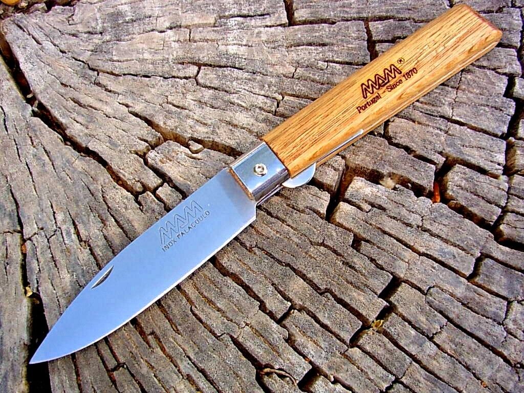 MAM Portugal knife 2136 Oak wood linerlock folder like Opinel picnic pocket edc
