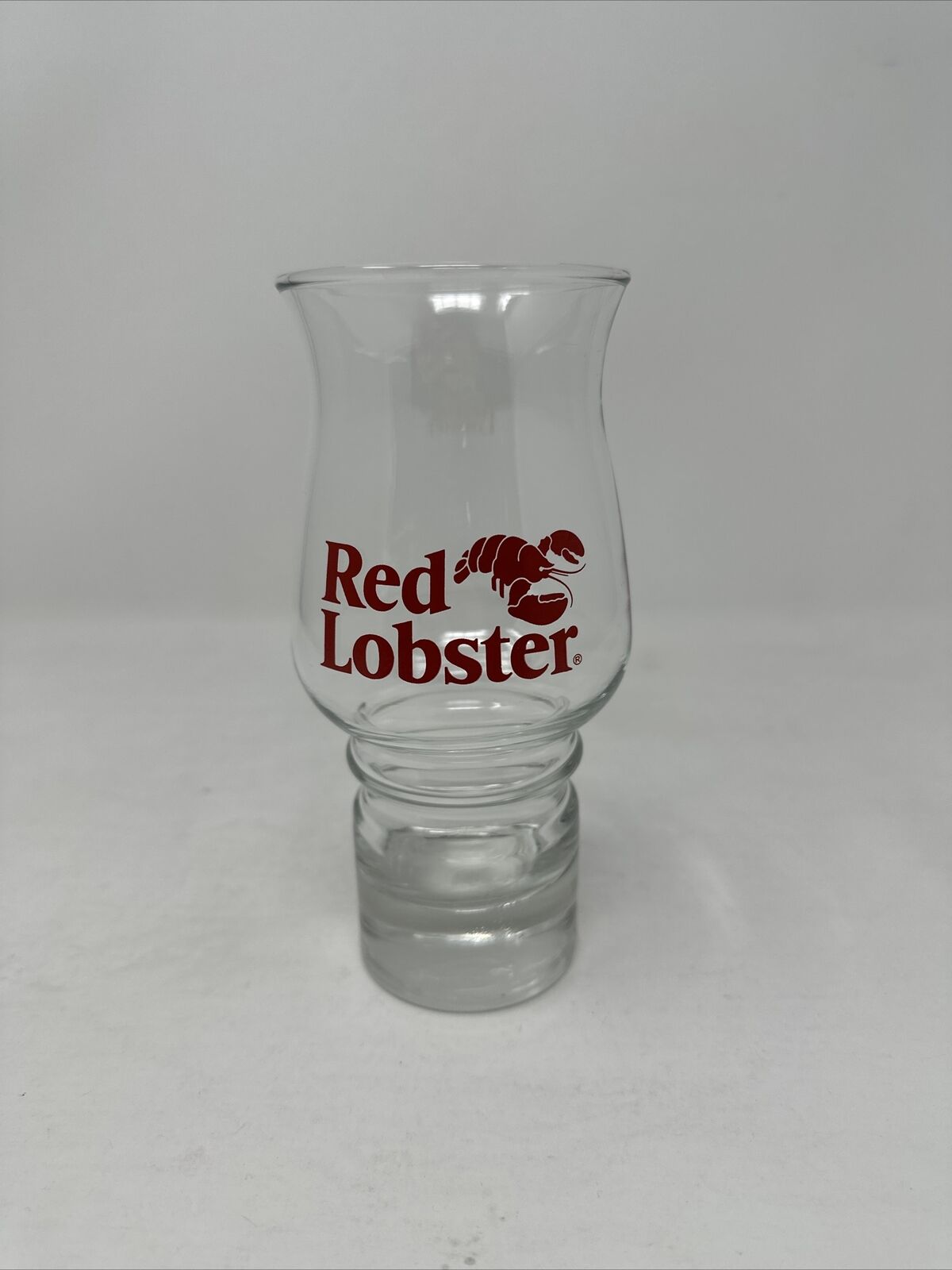 Vintage Red Lobster 1980s Hurricane Glass Cocktail Drink Restaurant Logo