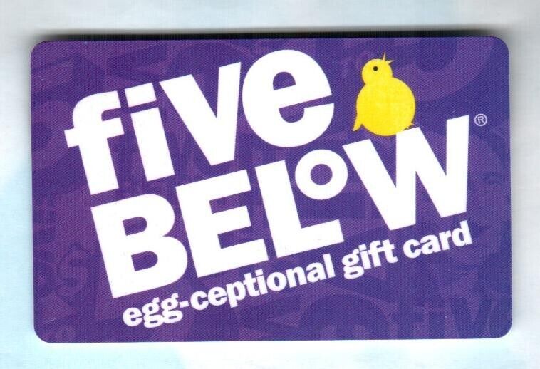 FIVE BELOW Egg-Ceptional, Easter ( 2011 ) Gift Card ( $0 )