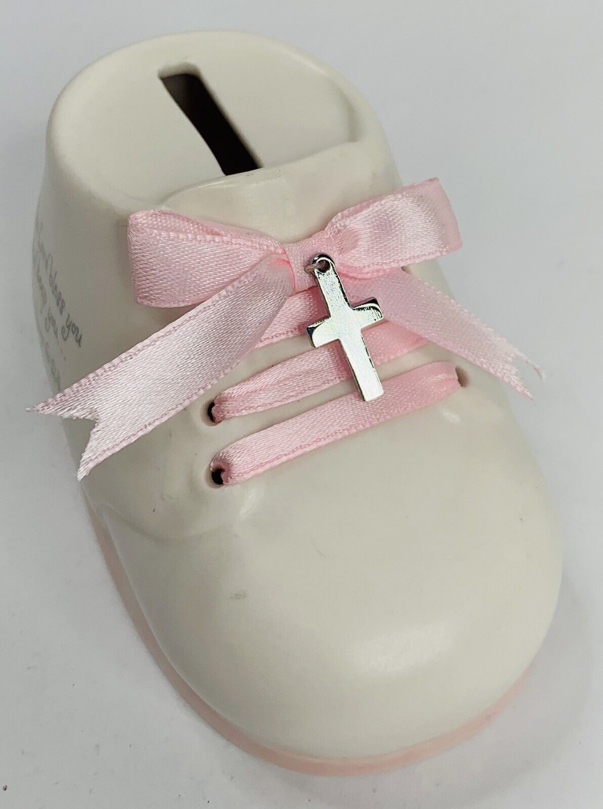 Gregg Gift Pink My Christening Day Baby Shoe Bank God Bless You This Is The Day