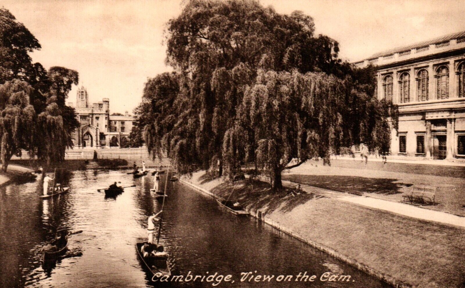 View On The Cam Cambridge England Postcard