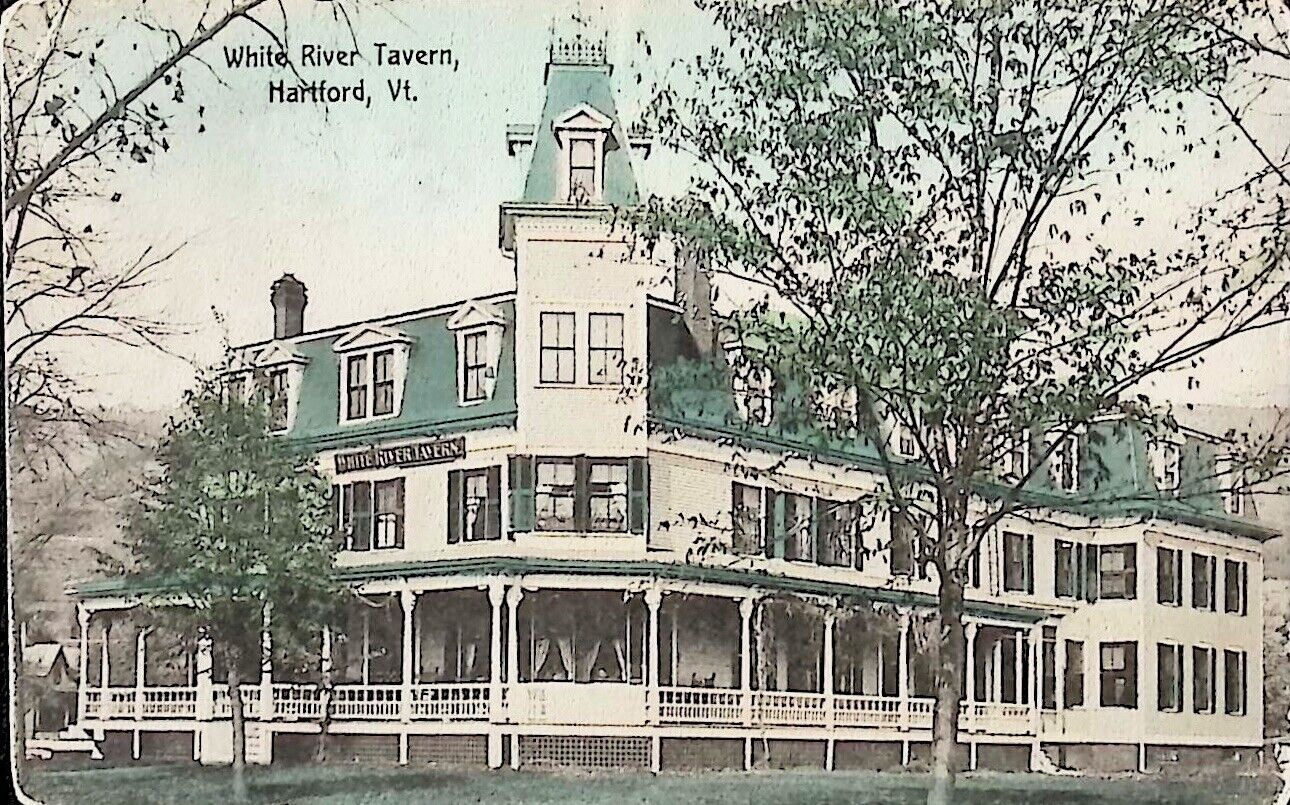 White River Tavern, Hartford, Vermont VT - Early 1900s Vintage Postcard