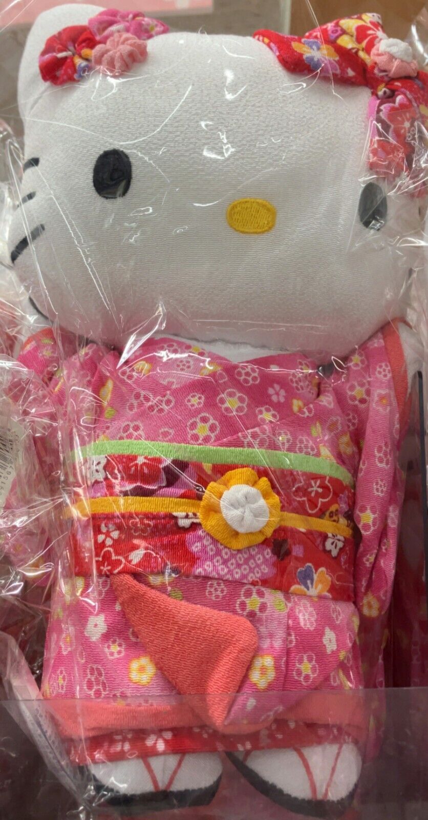 Sanrio Character Hello Kitty Stuffed Toy (Pink Kimono) L Size Plush Doll New