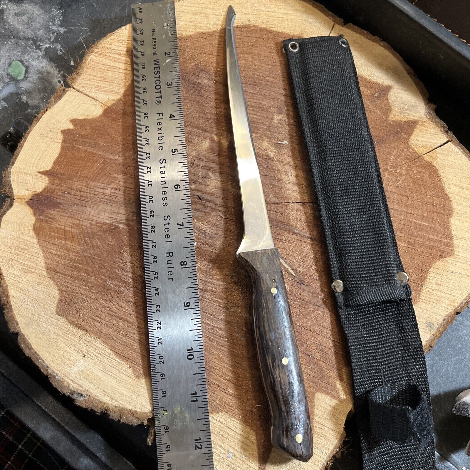 Fillet Knife, Double Edge,  440 Stainless Steel  Custom Oklahoma made