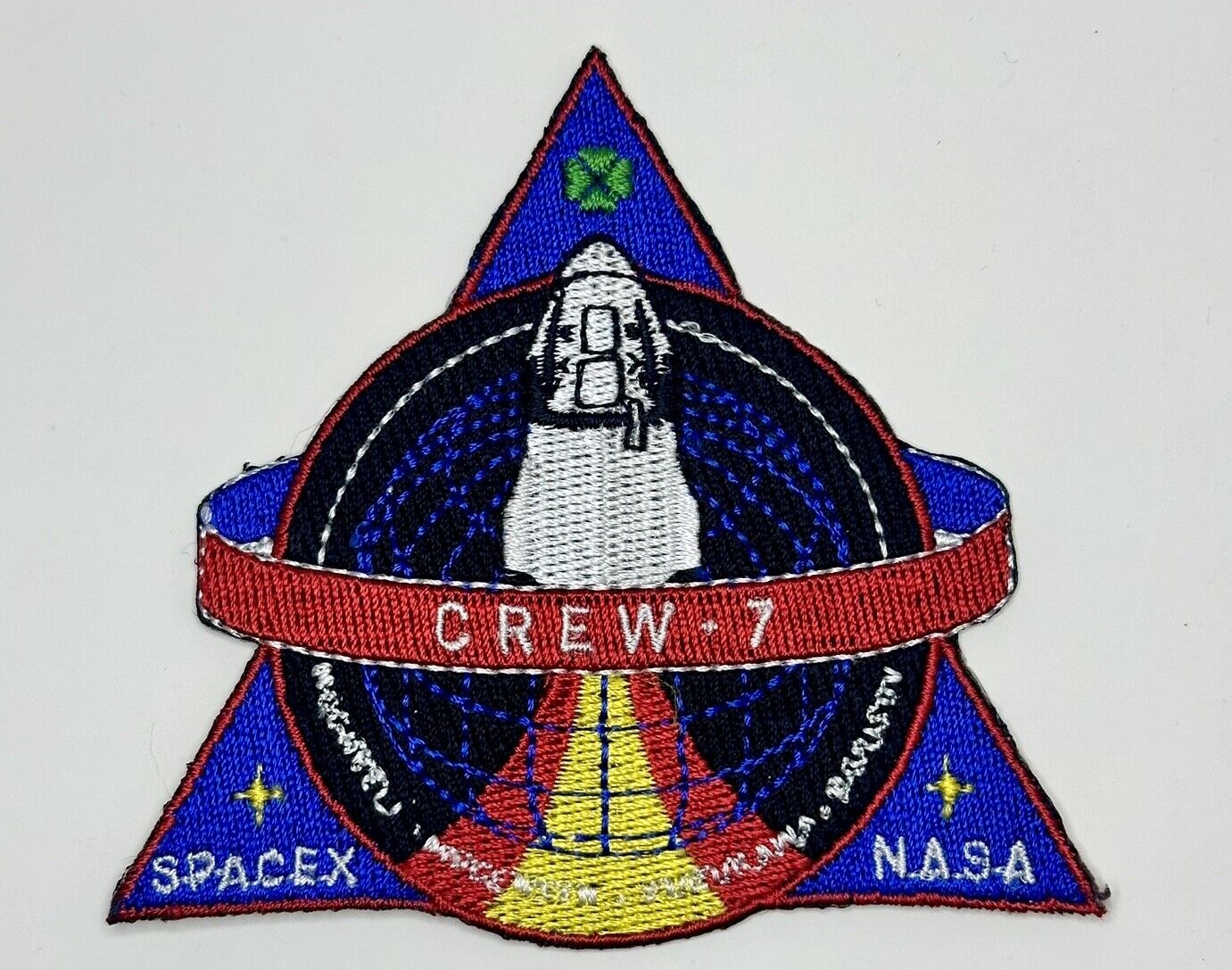 OrIginal SPACEX  CREW 7 ISS MISSION - SPC  CREW DRAGON- SPACE PATCH NASA