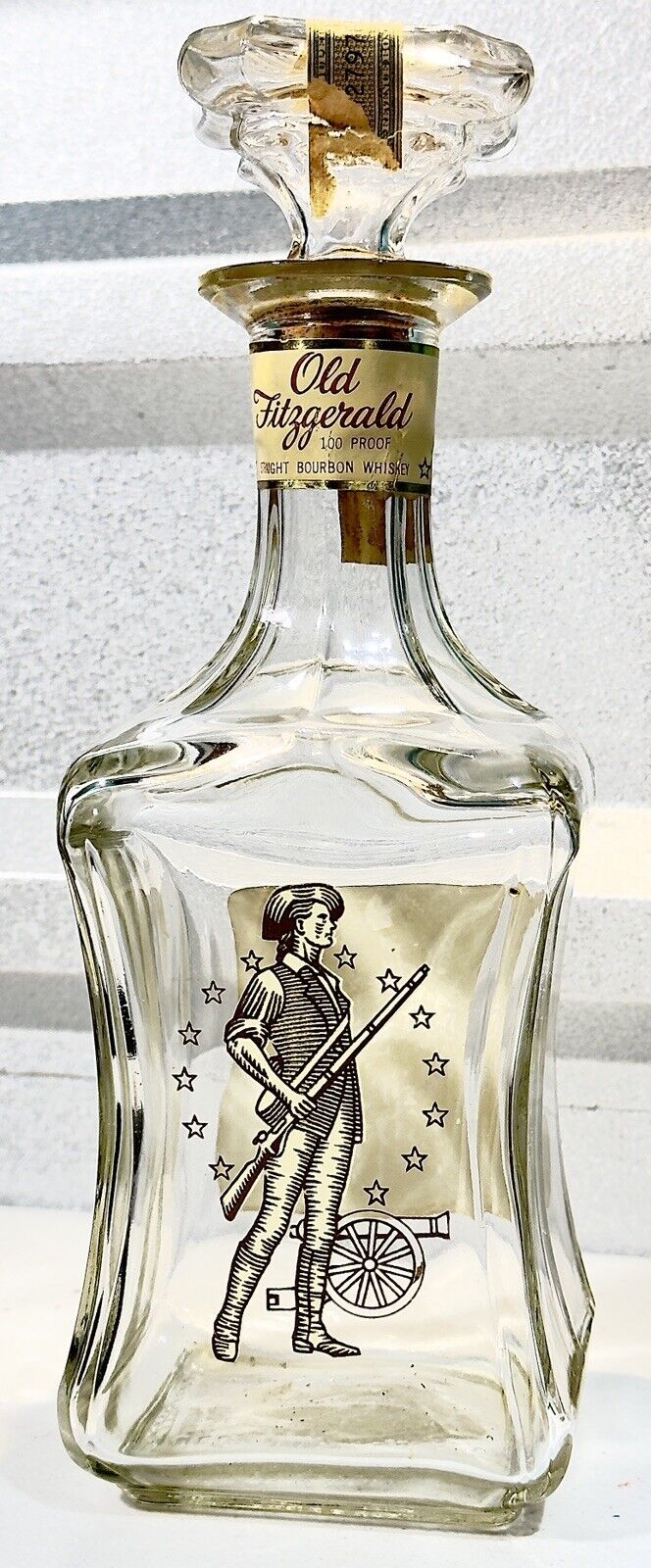 VINTAGE Old Fitzgerald Collection Liquor Bottle DecanterPatriotic Patriot 1960’s