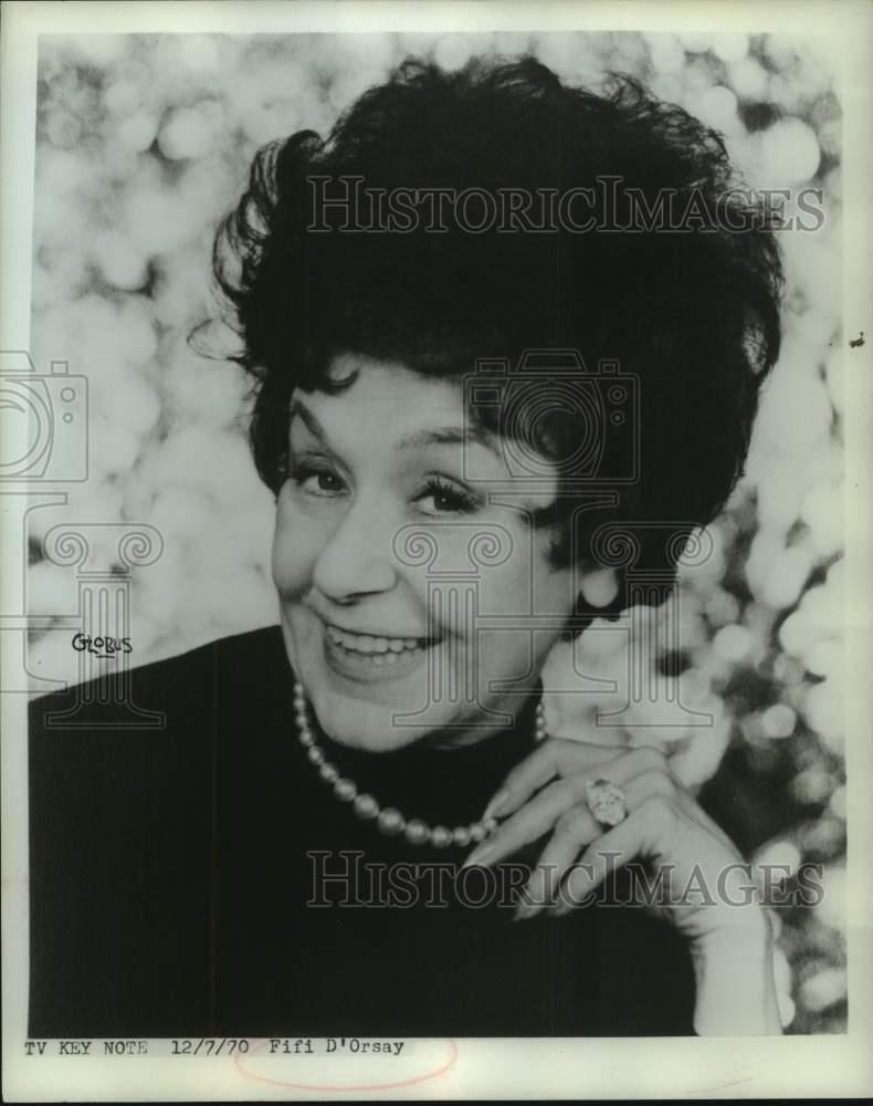 1970 Press Photo Actress Fifi D\'Orsay - hcp39446