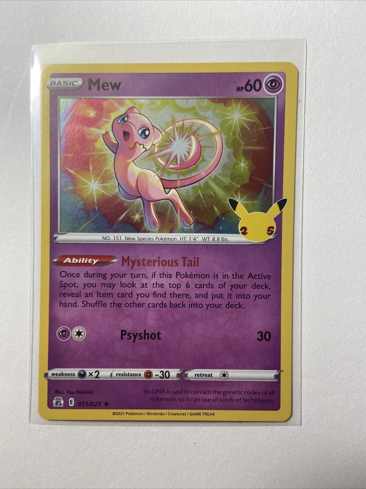 Pokémon Celebrations Mew 011/025 Holo Rare Card Near Mint/Mint