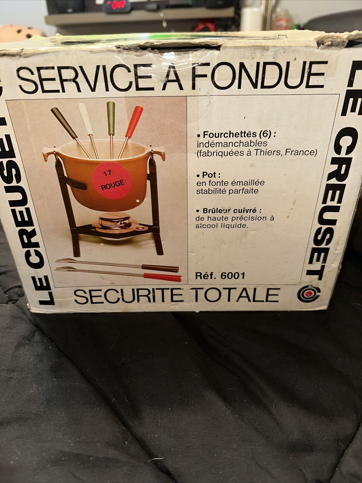 Le Creuset Fondue Pot Vintage Rare #17 Rouge Color New Open Box 1984