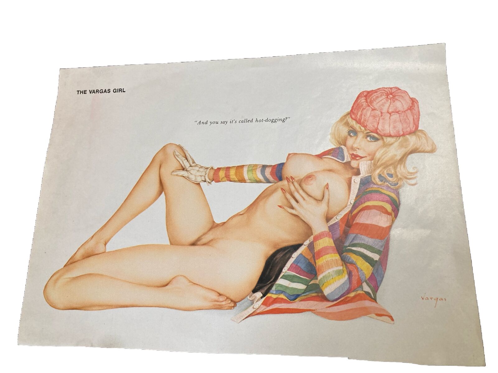Vargas Girl Pin-Up Original Playboy Page And you say It’s Called Alberto Vargas