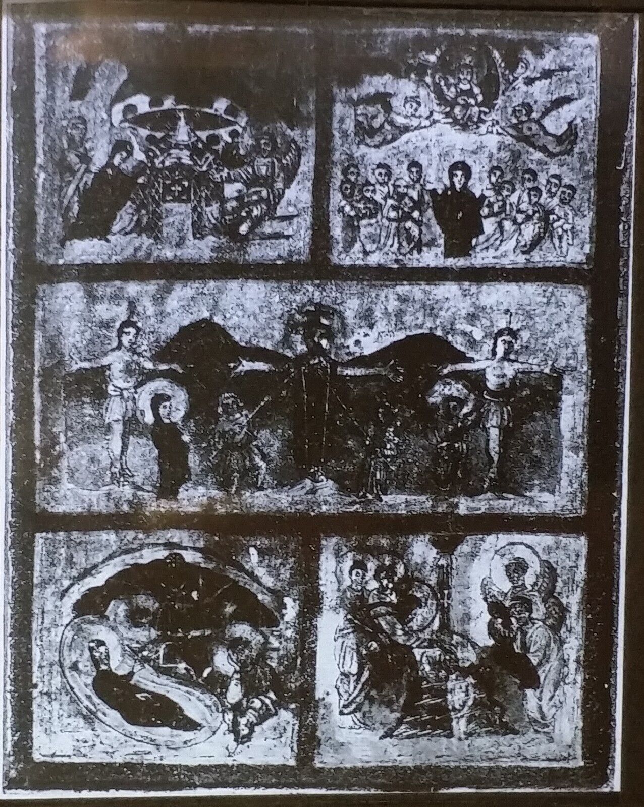 Scenes, Life of Christ, 6th c. Capella S. Sanctorum, Magic Lantern Glass Slide 