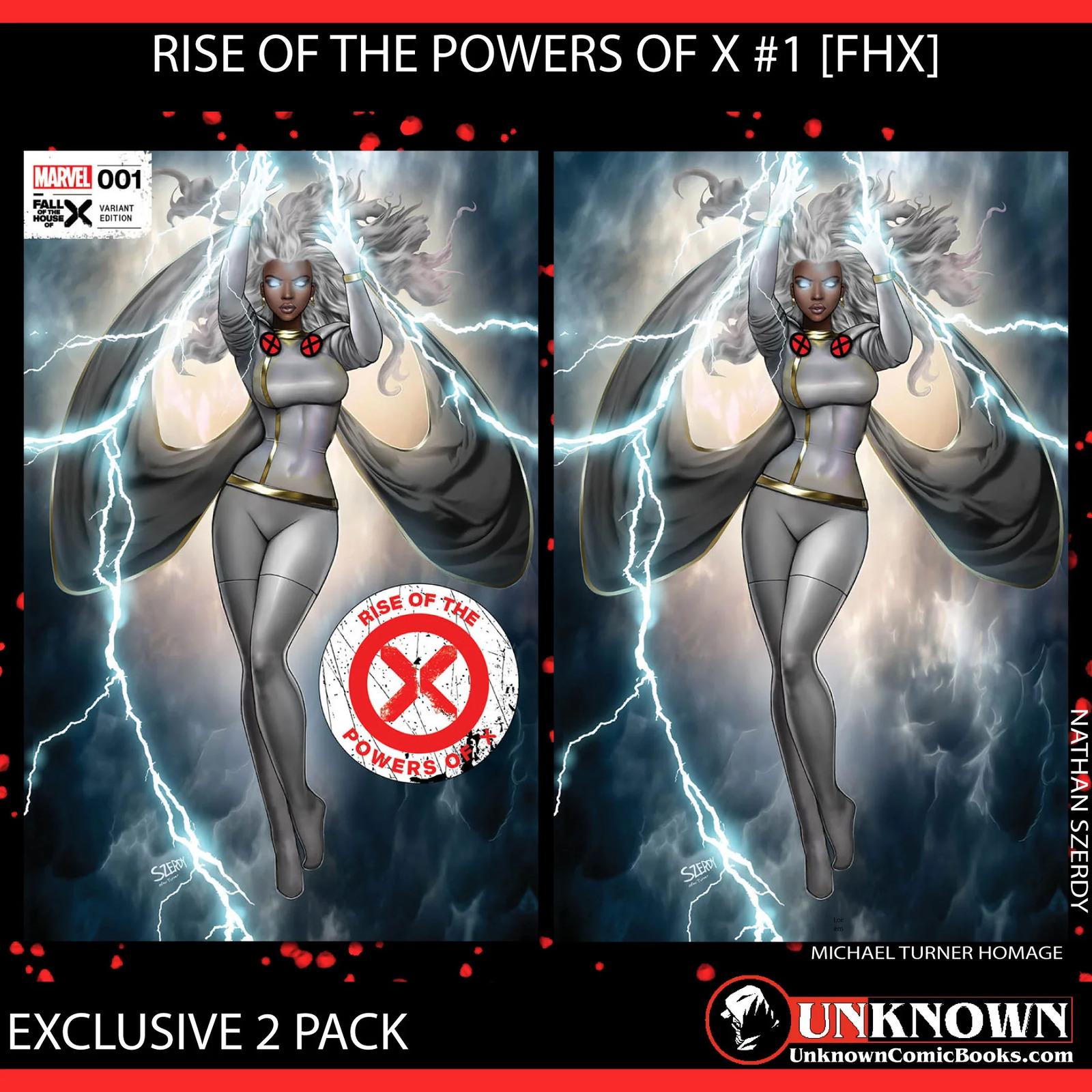 [2 PACK] RISE OF THE POWERS OF X #1 [FHX] UNKNOWN COMICS NATHAN SZERDY EXCLUSIVE