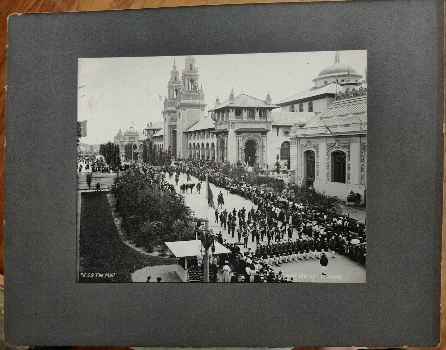 1901 Pan American Exposition 11 x 14 Photograph Parade on the Mall / C D Arnold