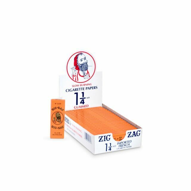 AUTHENTIC Zig-Zag  1 1/4 French Orange Rolling Papers  24 Booklets with 32 each