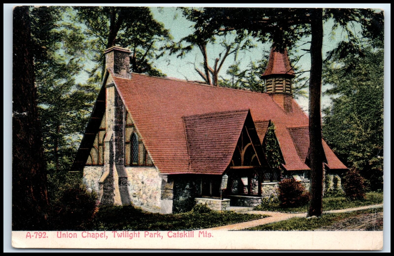 Postcard Union Chapel Twilight Park Catskill Mts.  NY Y35
