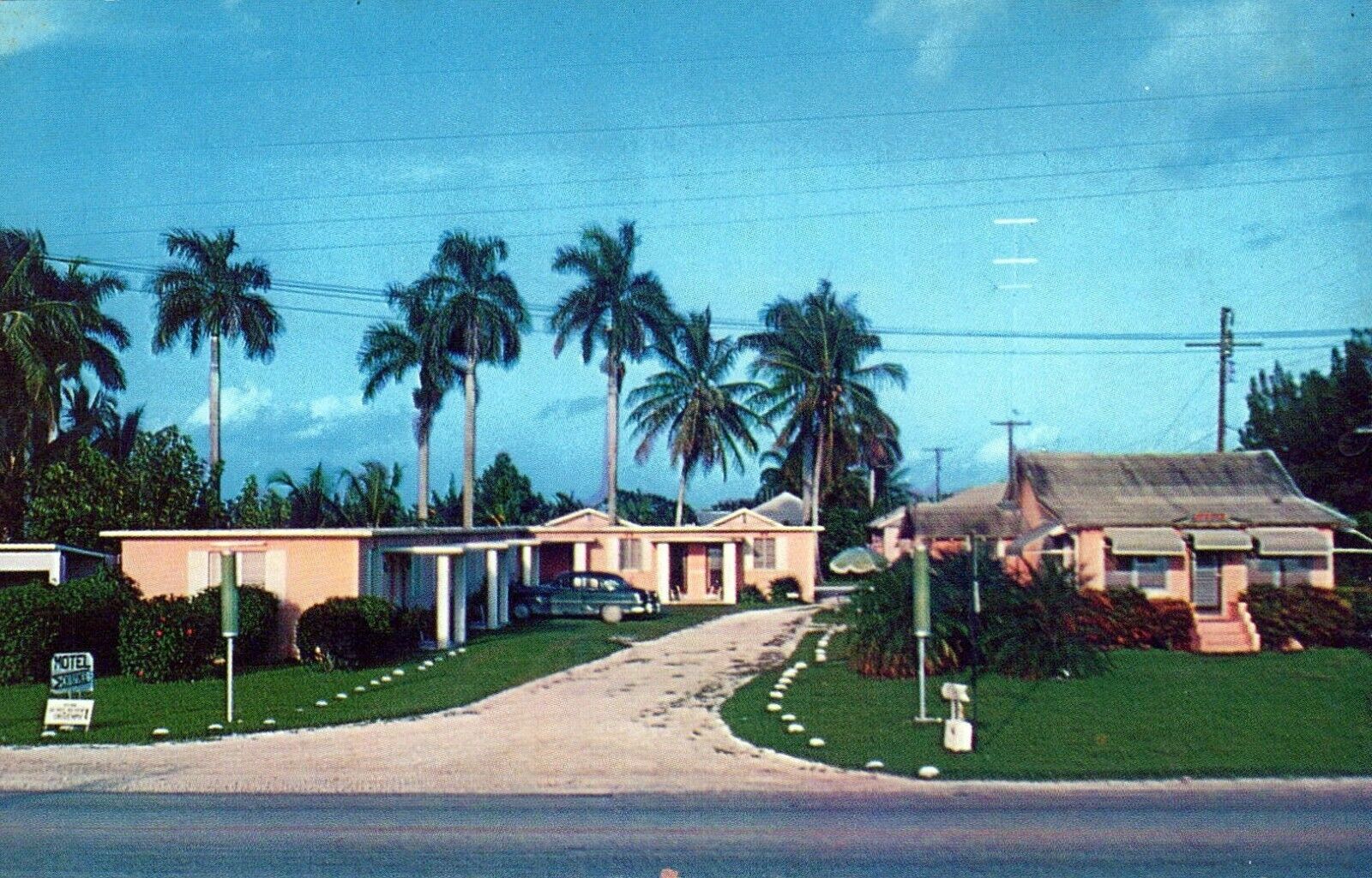 Keys Way Motel & Cottages Miami Florida FL Chrome Vintage Postcard