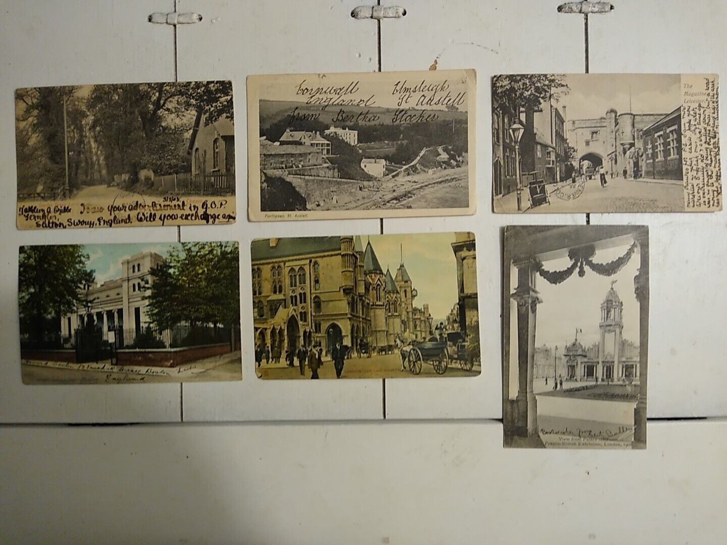 Lot of 6 Vintage 1905 - 1910 Pre-war England POSTCARDS Real Pictures RPPC