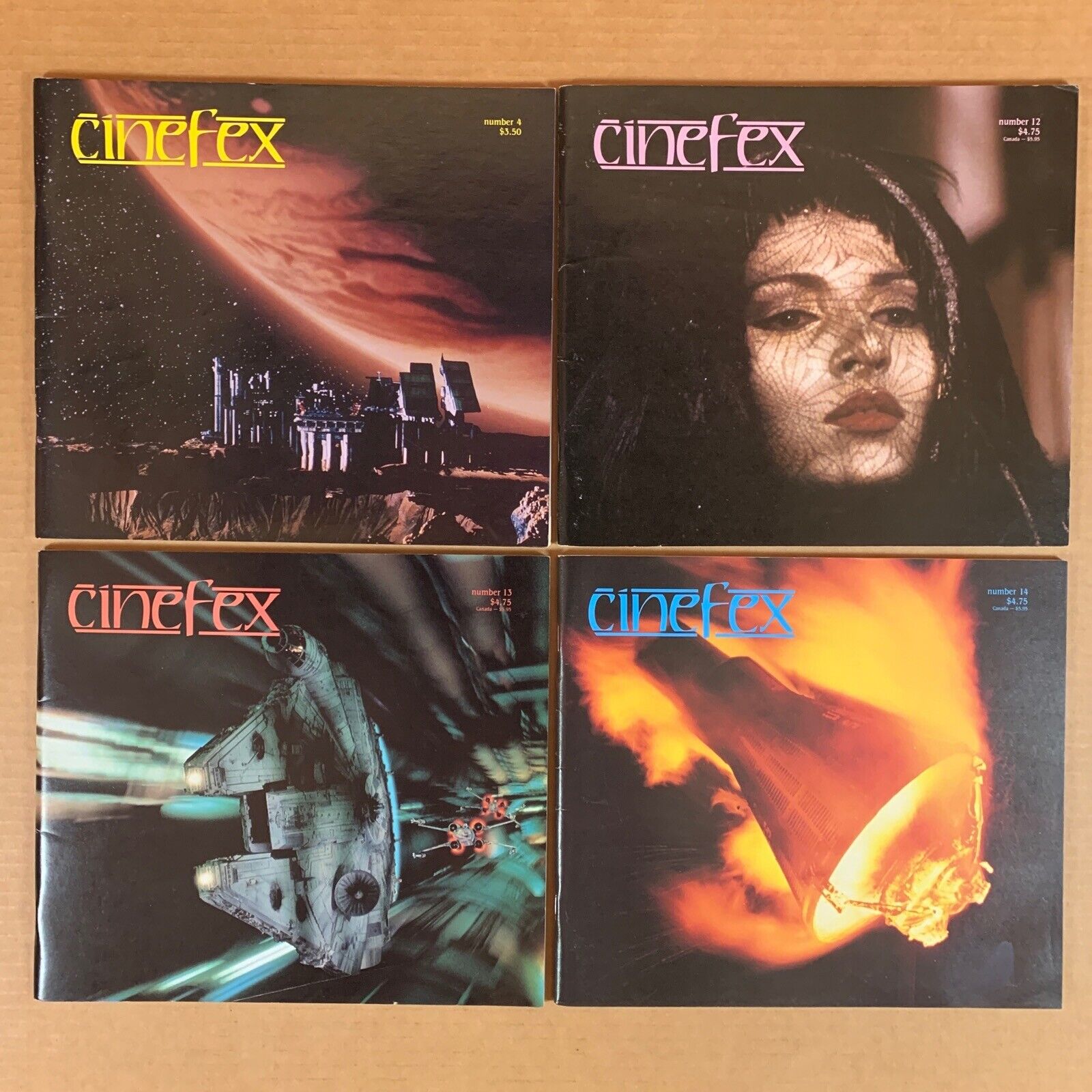 Cinefex Special Effects Mag Lot ~ 4 Early Issues 4, 12, 13, 14 ~ 1981 & 1983