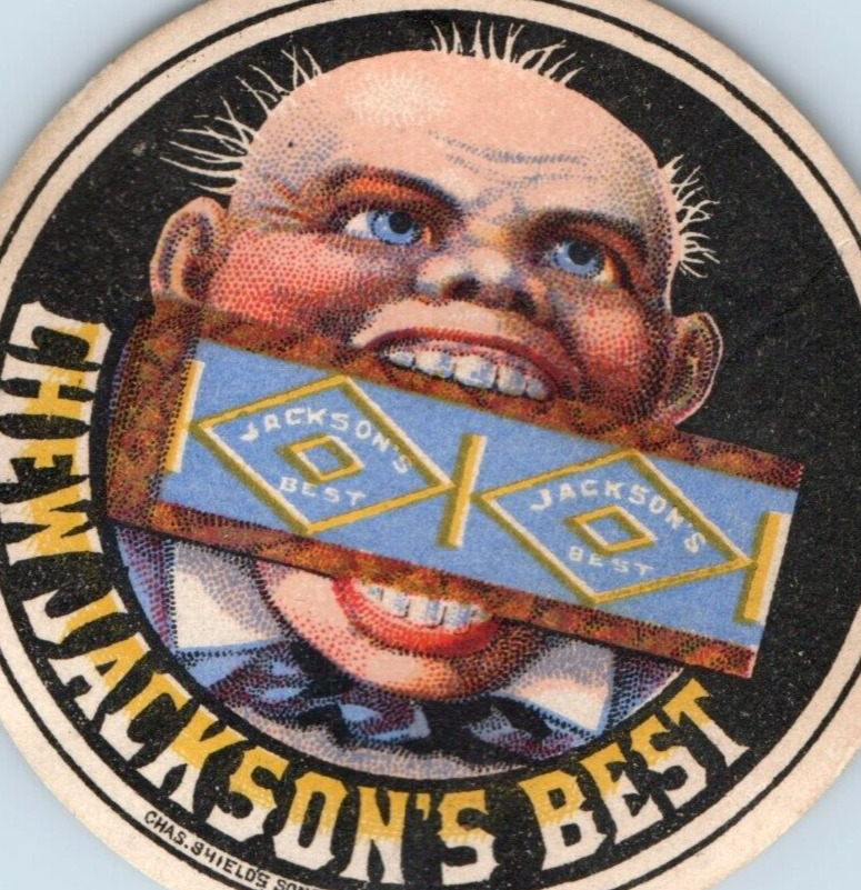 1880s-90s Tobacco Label Sticker Jackson\'s Best Chew F149