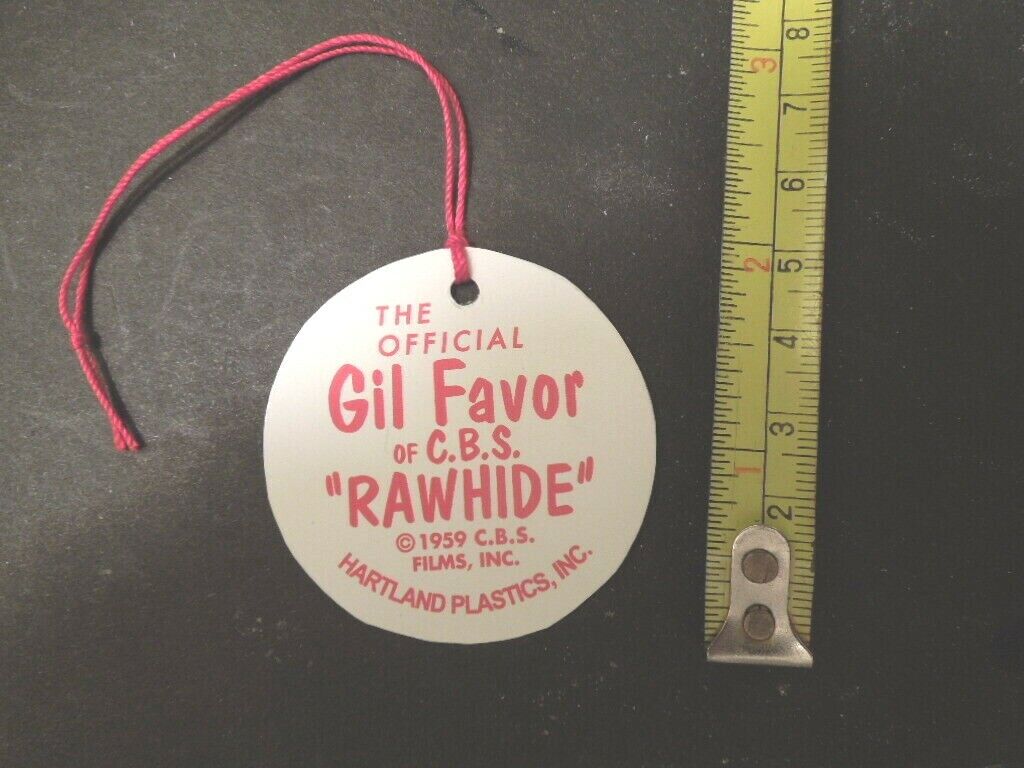 1950\'s Gil Favor of RAWHIDE for Western Rider set custom Hang Tag 