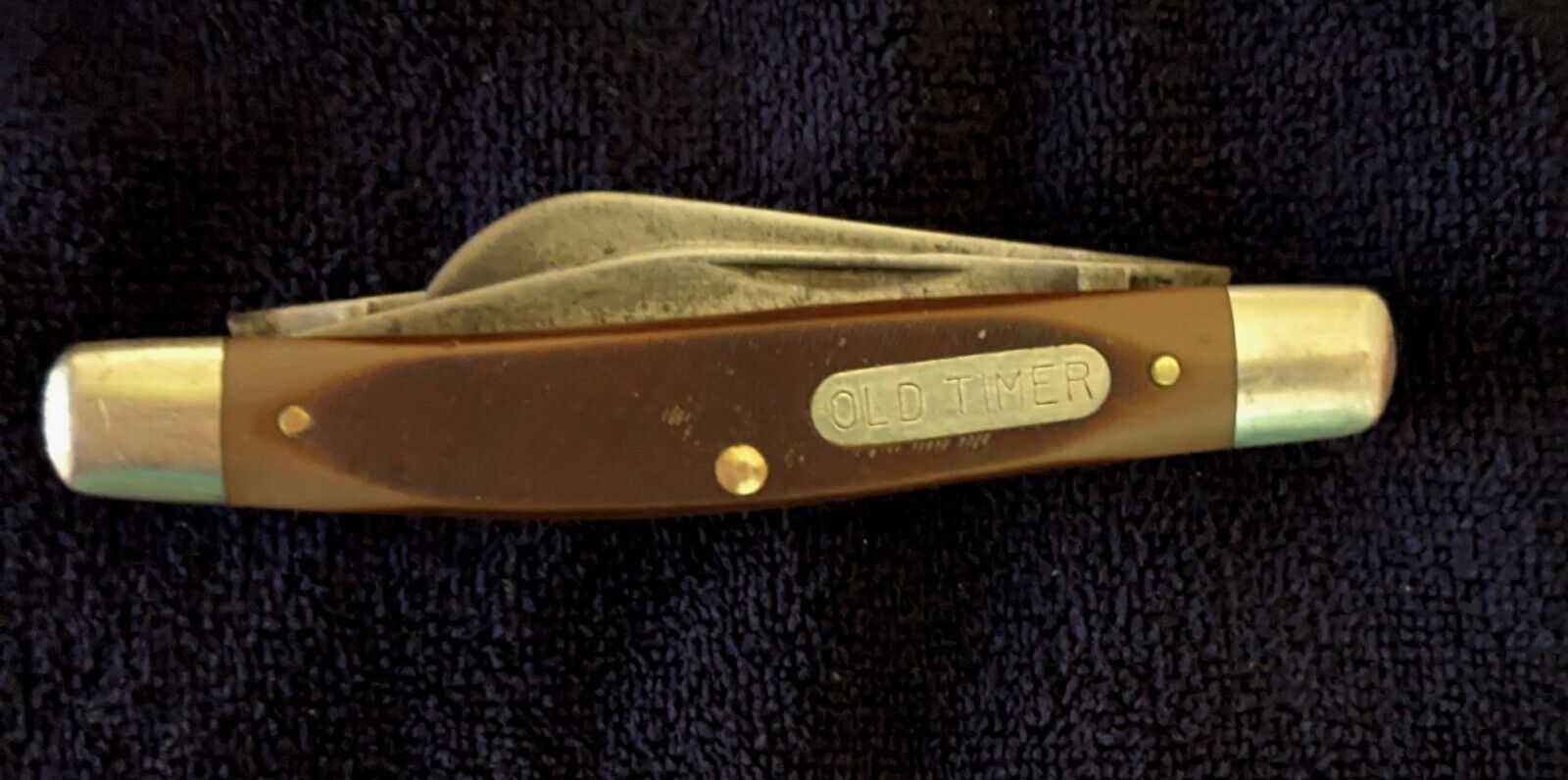 Vintage Old Timer Schrade 840T USA 3 Blade Pocket Knife