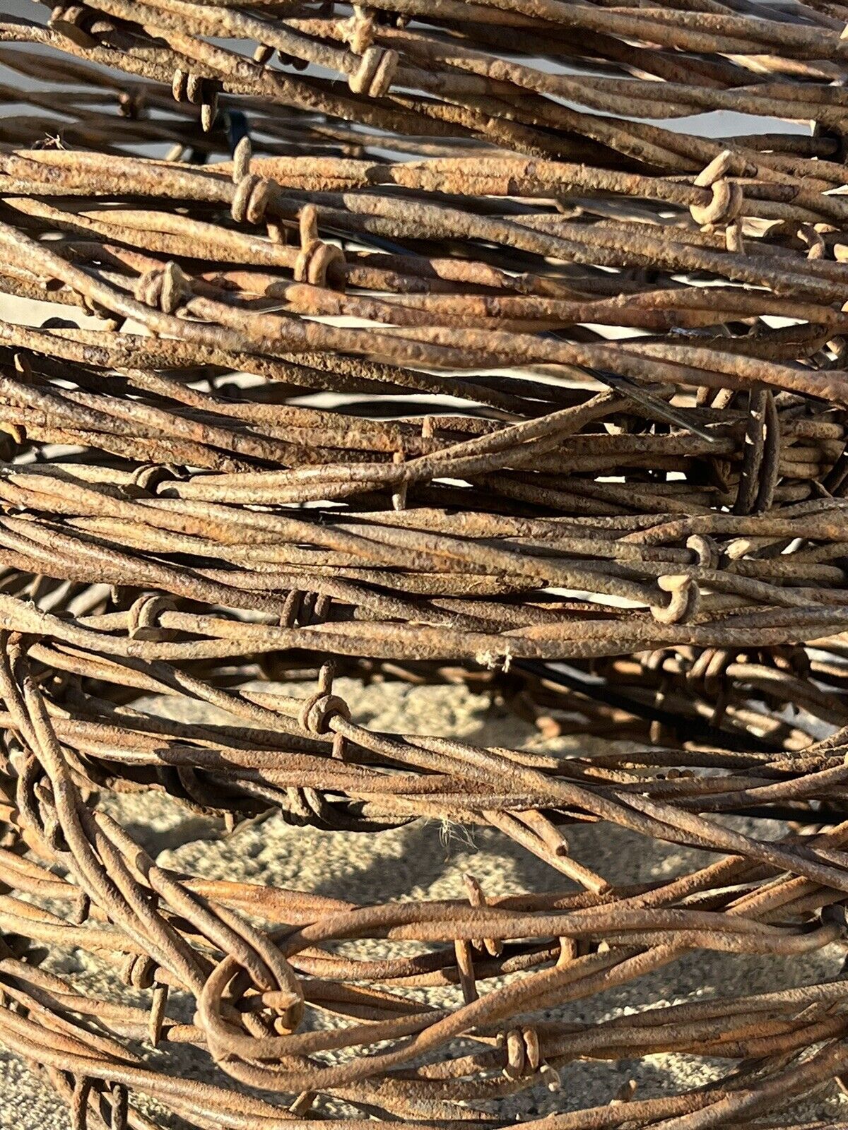 25 Feet Rusty Barbwire. Authentic Rusty Farm Barbwire. Rustic Crafting Décor