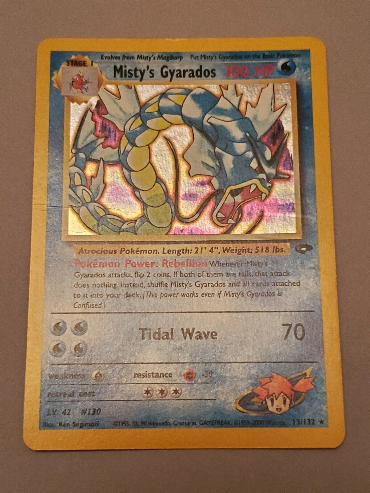 Pokémon Mistys Gyarados Gym Challenge Set Holo Unlimited Rare LP Pokemon Card