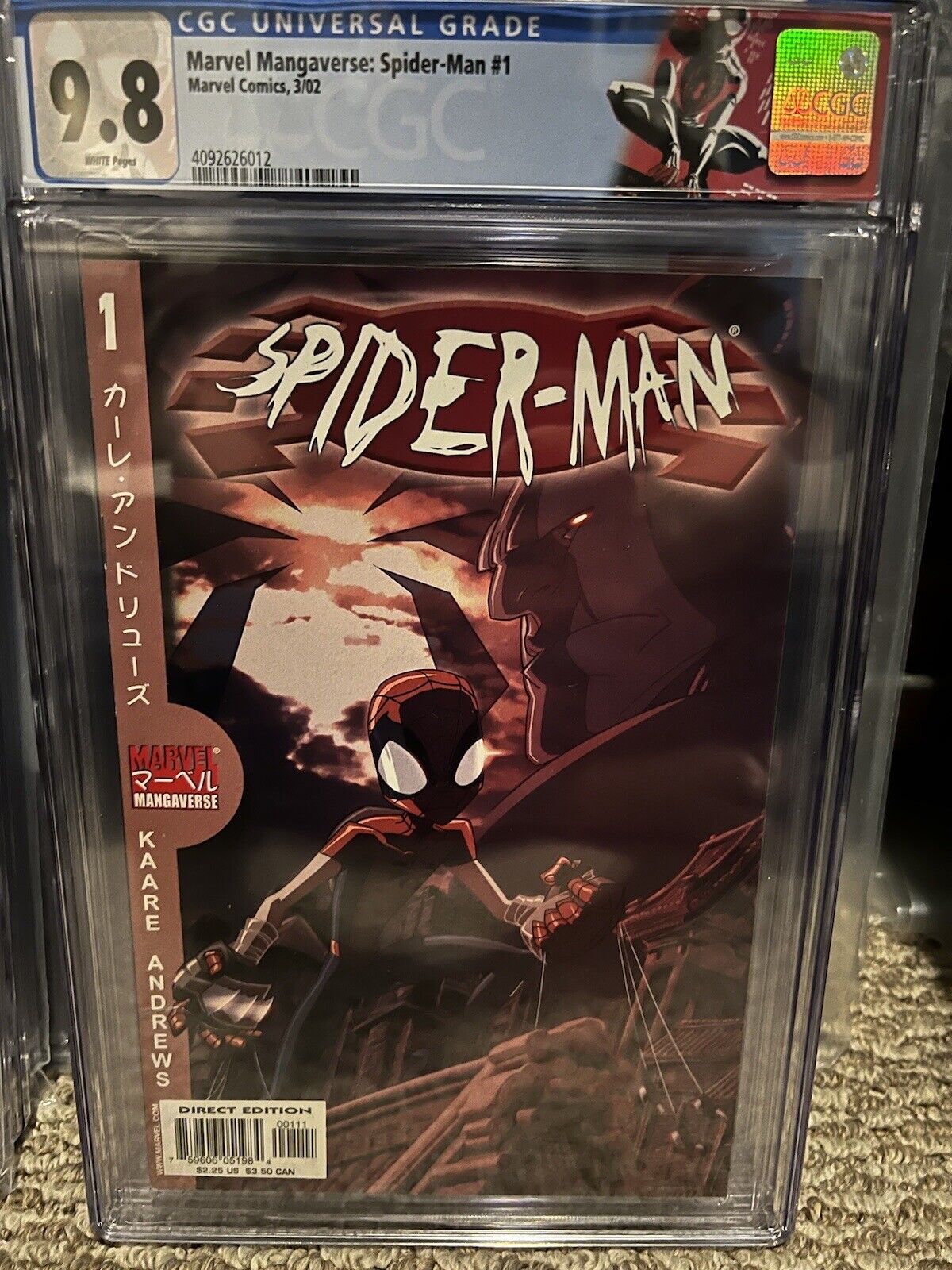 MARVEL MANGAVERSE: SPIDER-MAN #1 (2002) CGC 9.8 NM/MT 1ST APP MANGA SPIDER-MAN