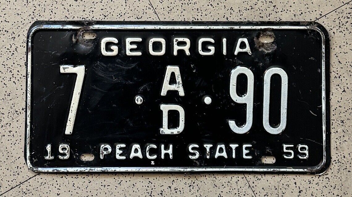 1959 GEORGIA license plate – COBB CO – SUPER ORIGINAL antique vintage auto tag