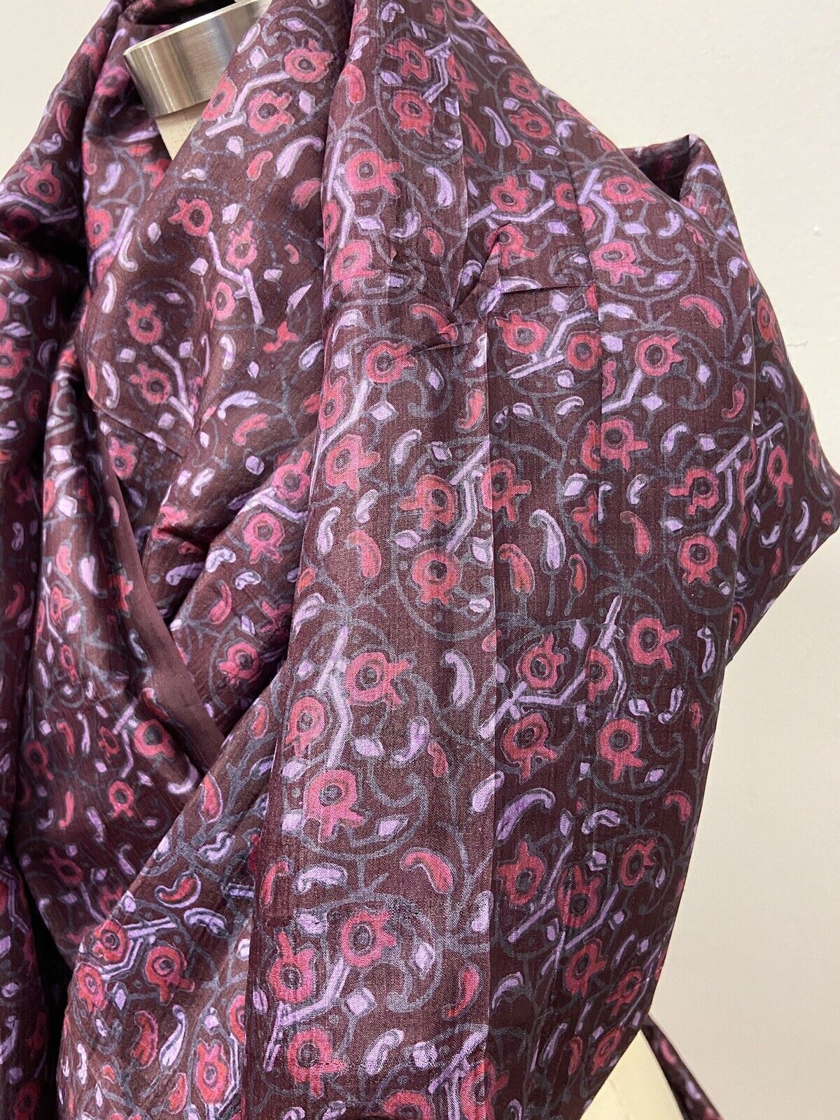 Beautiful 1920s Silk Fabric, 6 yards