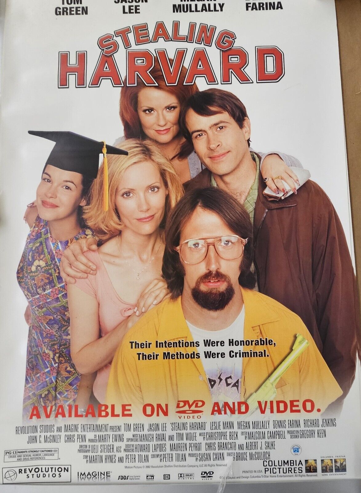 Tom Green and Jason Lee in Stealing Harvard 27 x 40 DVD promotional Movie poster