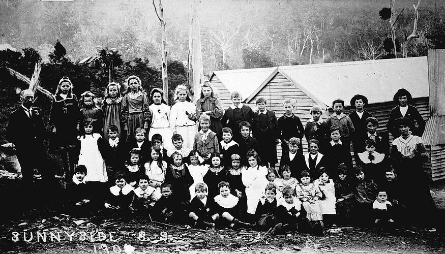 1905 Pupils and teachers at the Sunnyside School  Australia OLD PHOTO