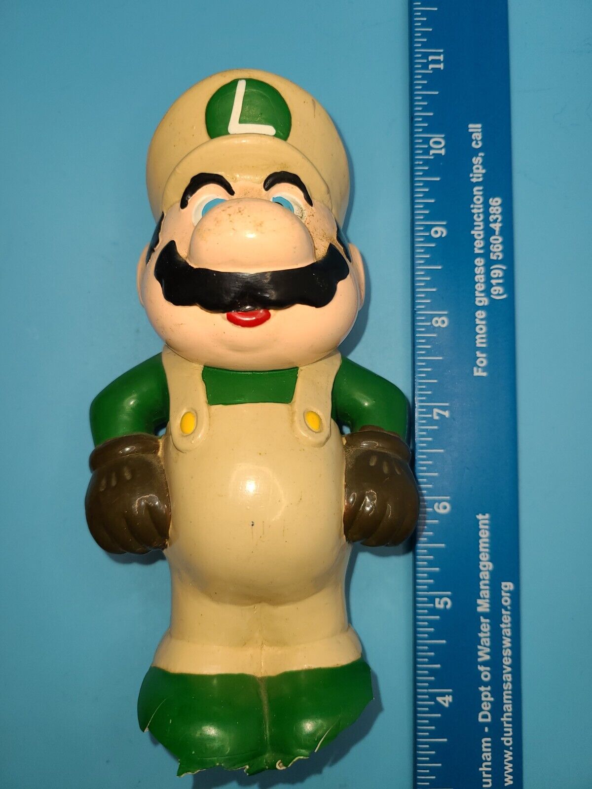 Vintage 1988 Luigi Mario Bros Nintendo of America Coin Bank (Damaged)