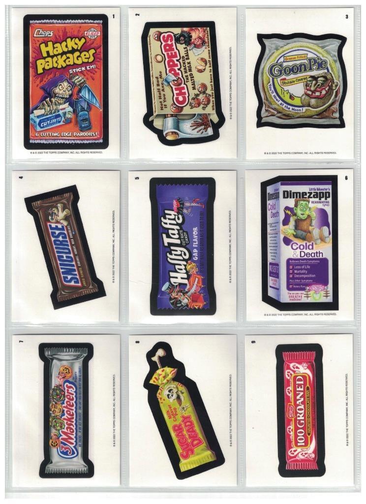 2022 TOPPS WACKY PACKAGES OCTOBER Monthly 21 Sticker Card Base Set + Checklist
