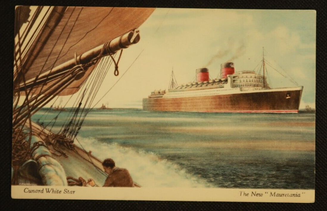 Cunard White Star The New Maurentania Steamship Postcard A. 2896 England