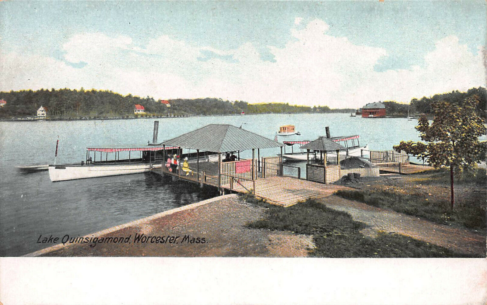 Lake Quinsiamond, Worcester, Massachusetts, Early Postcard, Unused