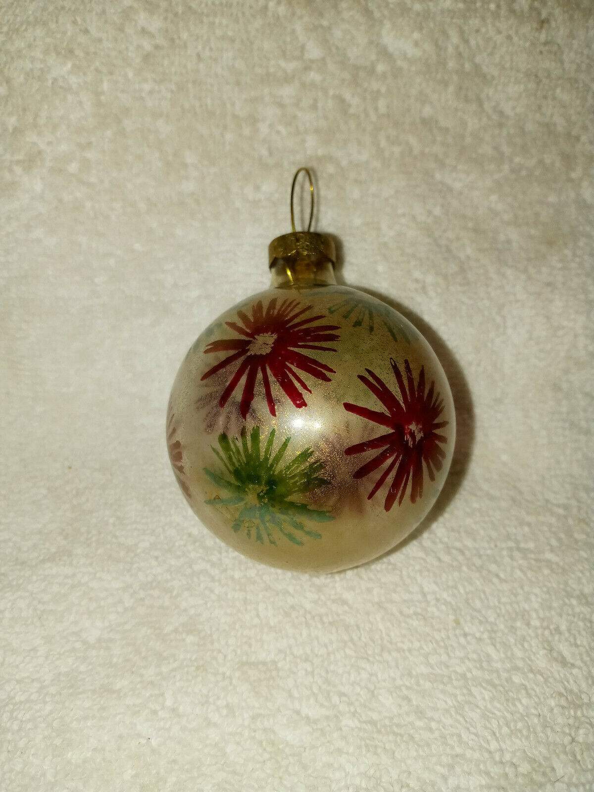 Vintage Hand Painted Glass Ornament 3\