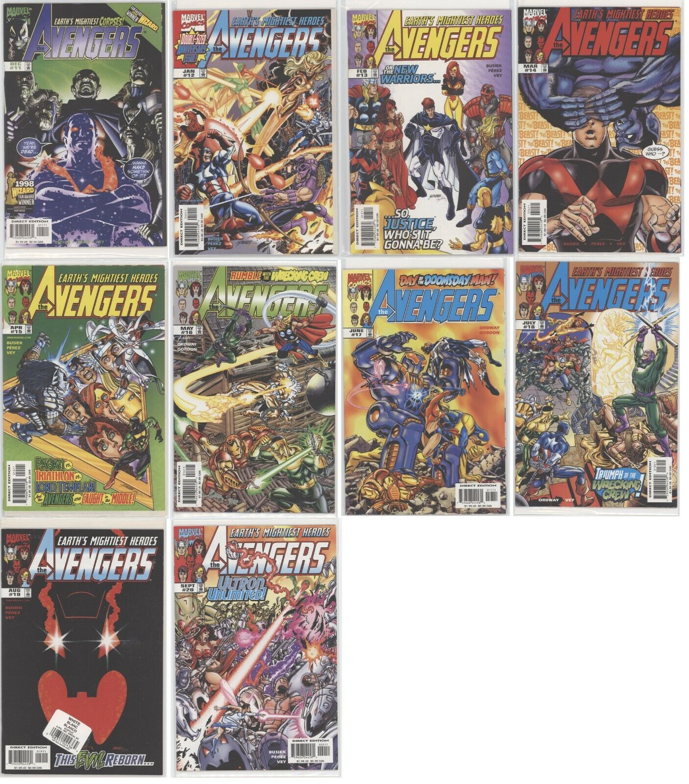 Avengers Vol 3 Issues 11-20 - Dec 98-Sept 99 (10-Comic Books) Marvel