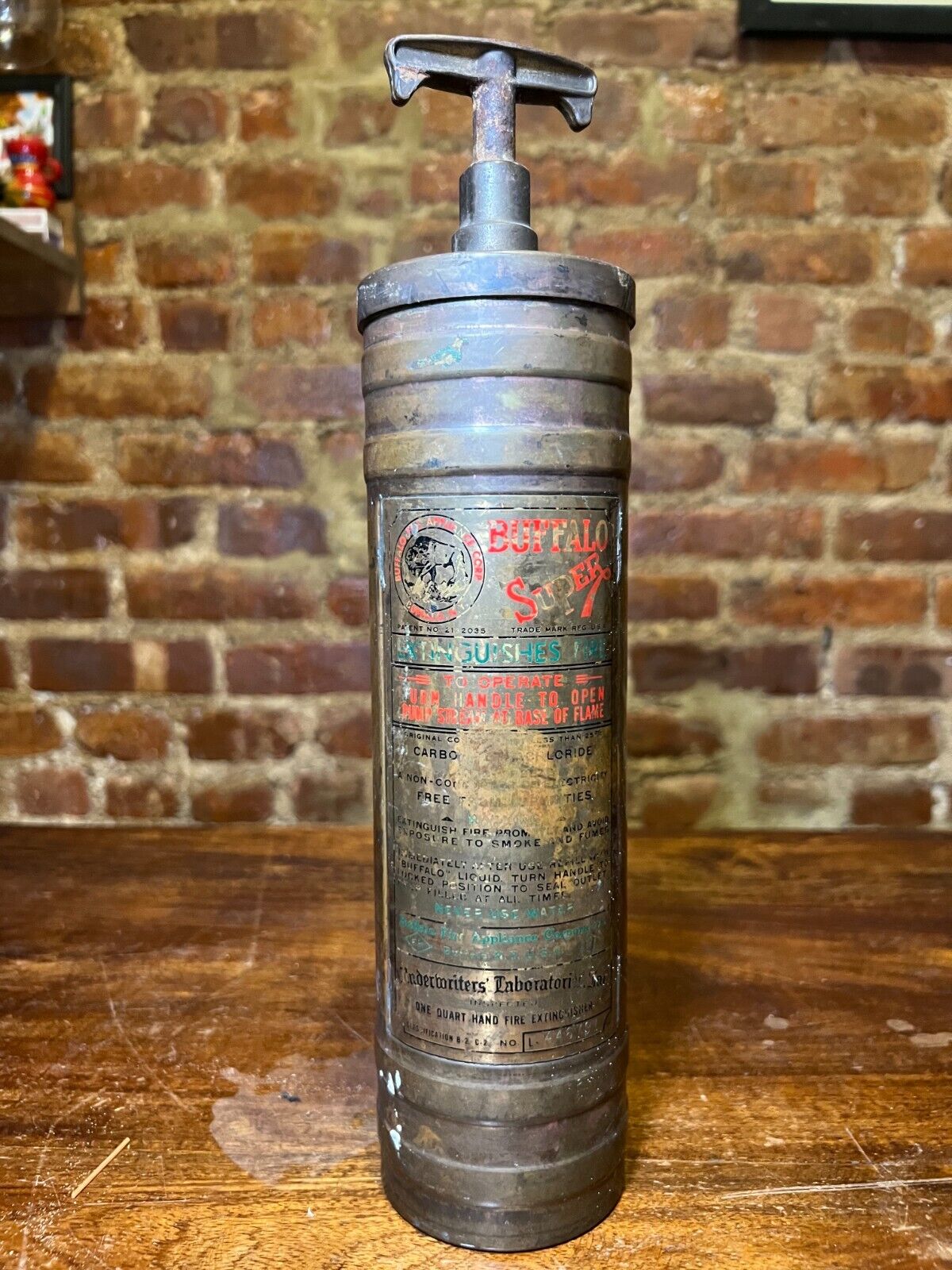 Buffalo Super Vintage Fire Extinguisher EMPTY