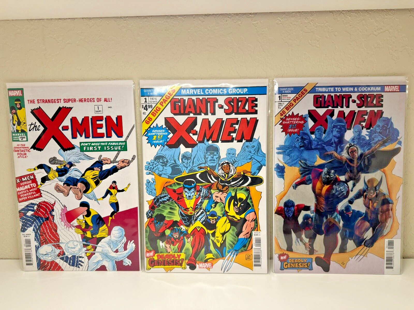 Uncanny X-Men #1 plus 2 Giant-Size X-Men #1 Facsimile Editions (lot of 3)