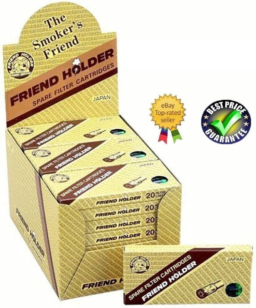 FRIEND HOLDER CIG SPARE FILTER CARTIDGES, 24 x Packs (1 Full Box) 480 Filters