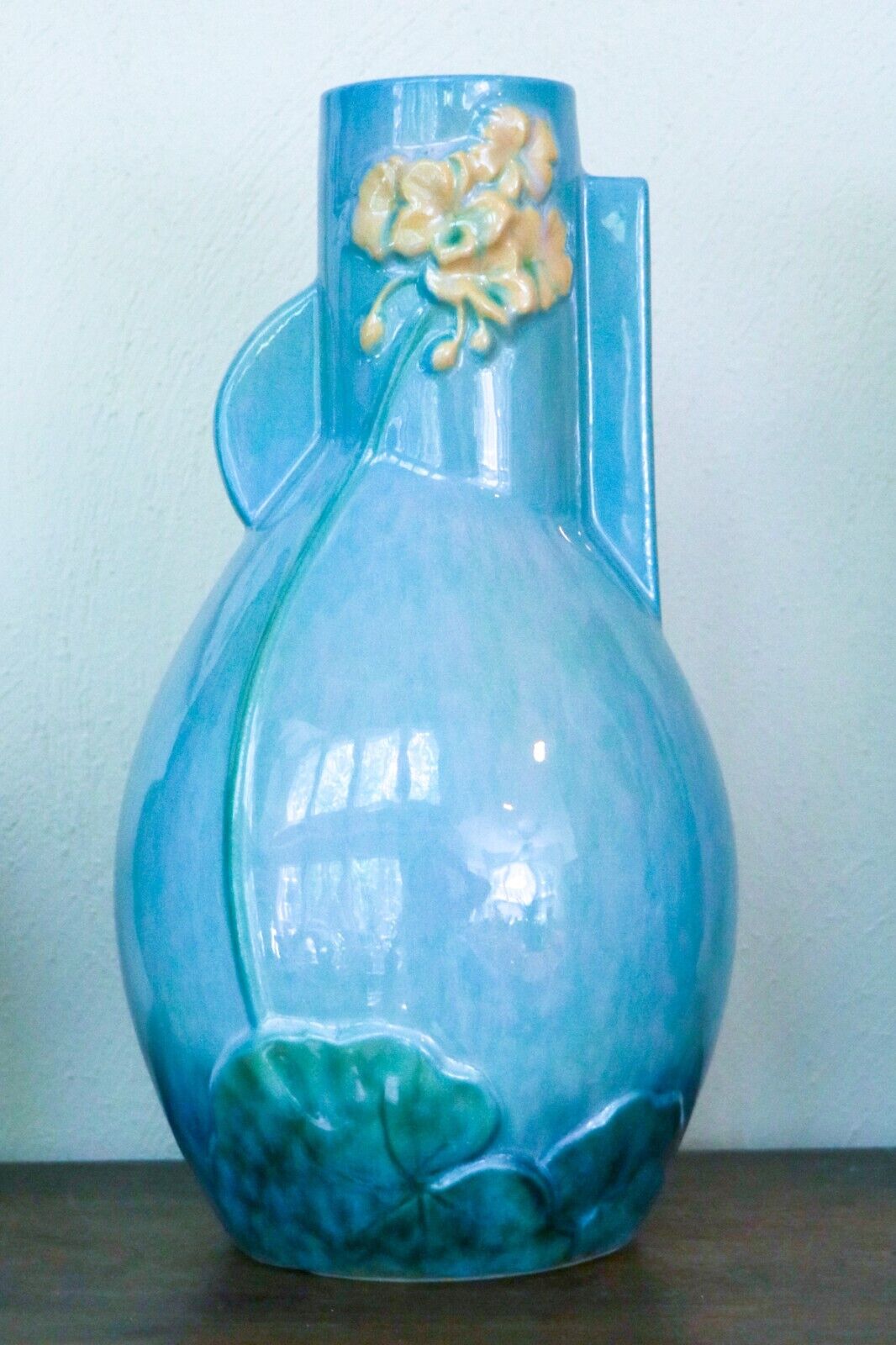 1948 Roseville Art Pottery Wincraft Blue Vase 284-10 EUC
