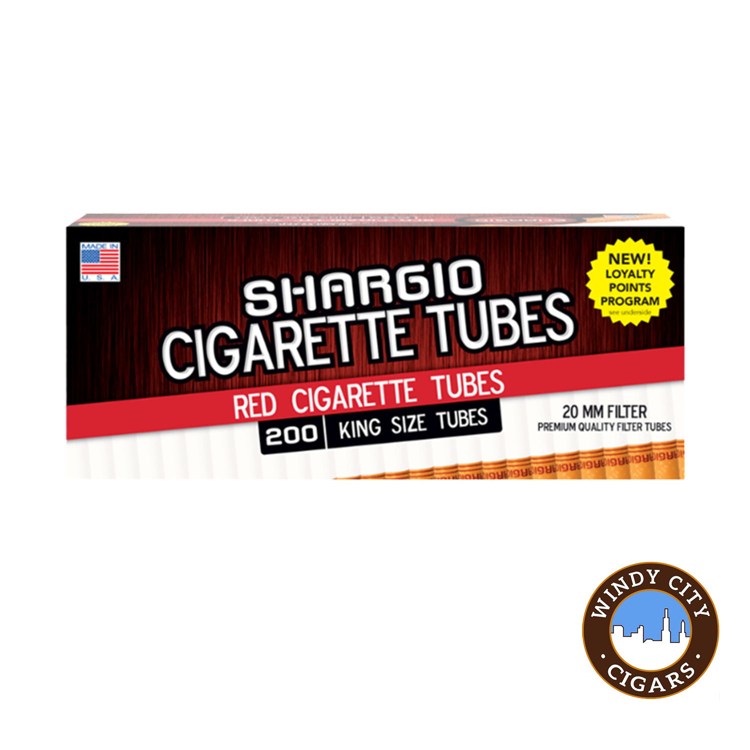 Shargio Red King Cigarette 200ct Tubes - 10 Boxes